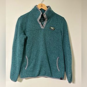 Teal LLBean Women’s Half Zip Sweatshirt